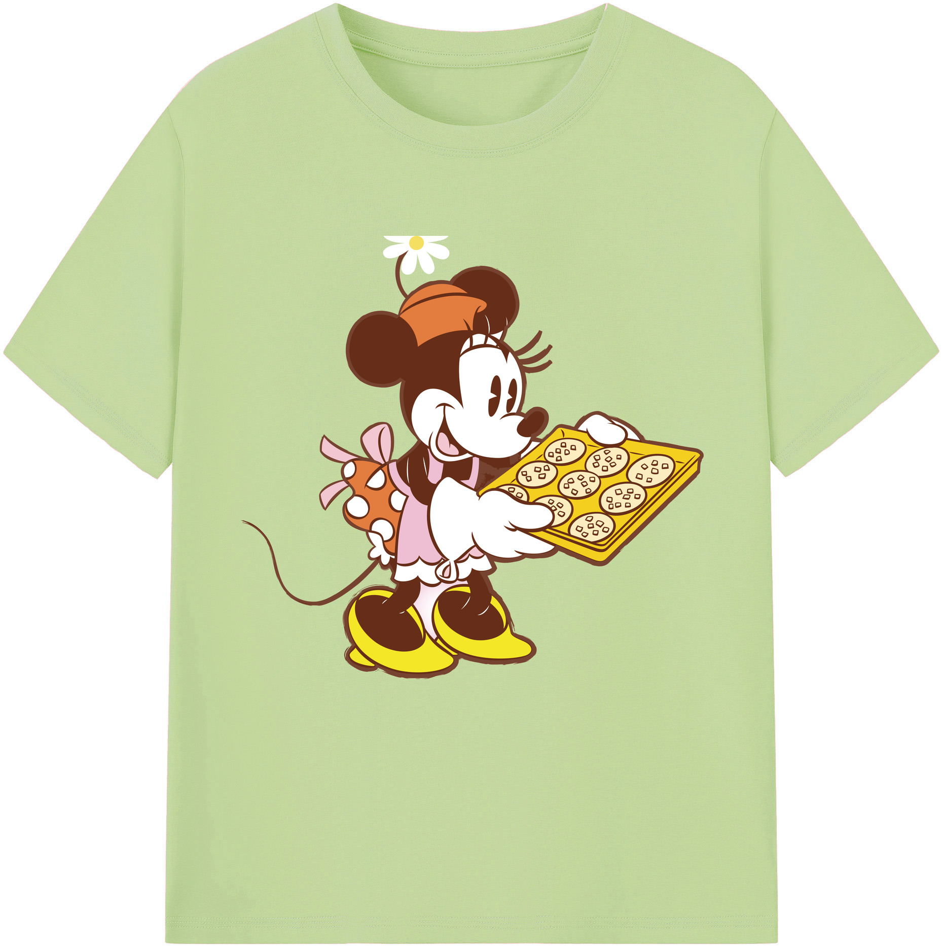 （画像用） ミッキーマウス Mickey Mouse 綿100％半袖Tシャツ（フロントプリント）